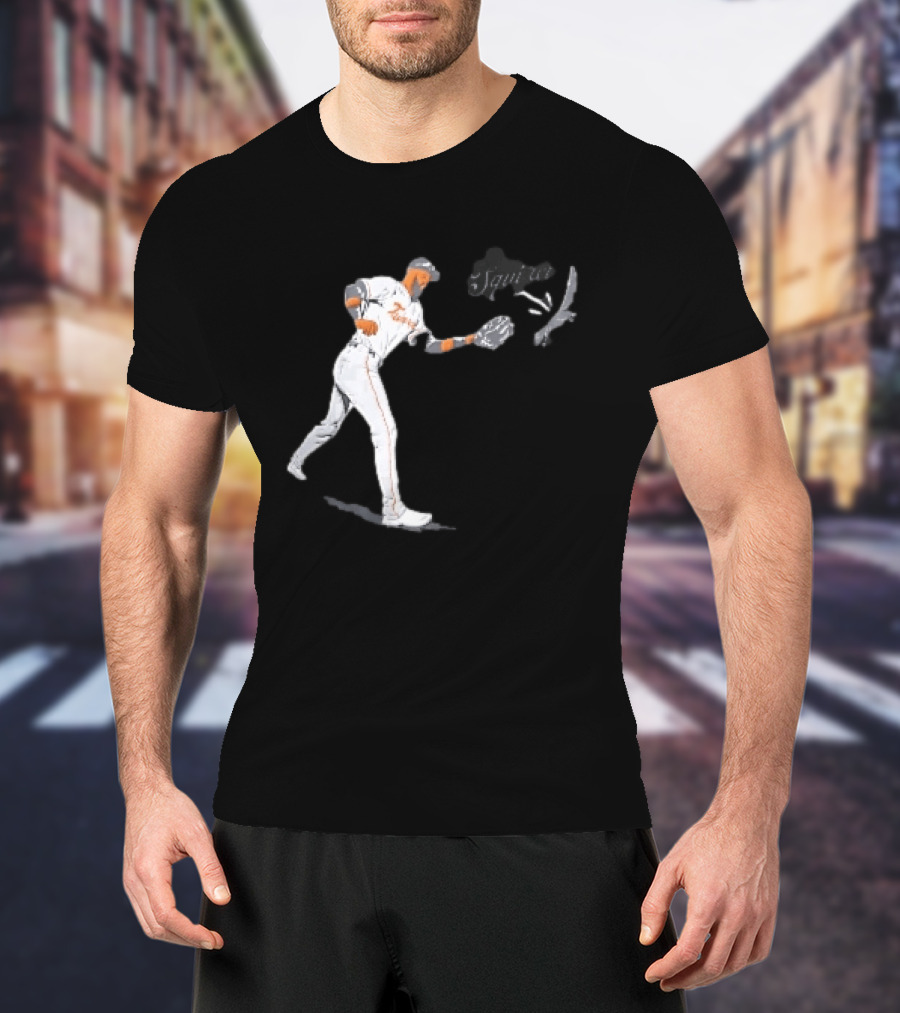 Squirrel Leody Taveras Texas Rangers MLB Catching Cartoon Baseball T-Shirt