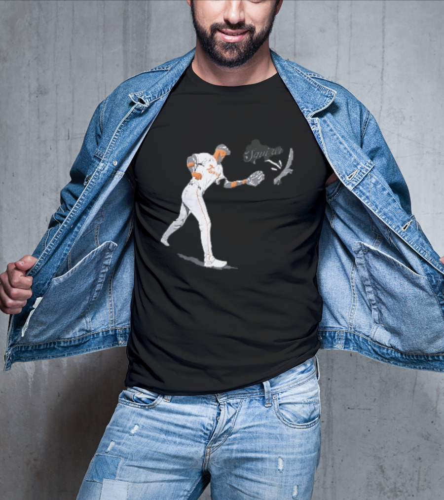 Squirrel Leody Taveras Texas Rangers MLB Catching Cartoon Baseball T-Shirt