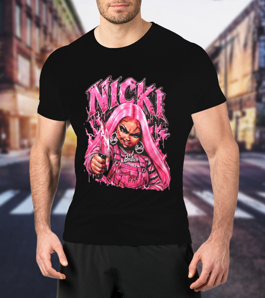 Nicki Chucky Barbie Good Guys Pink Halloween 2026 T-Shirt