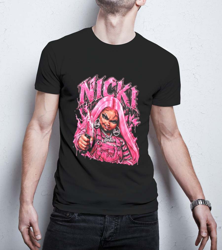 Nicki Chucky Barbie Good Guys Pink Halloween 2026 T-Shirt