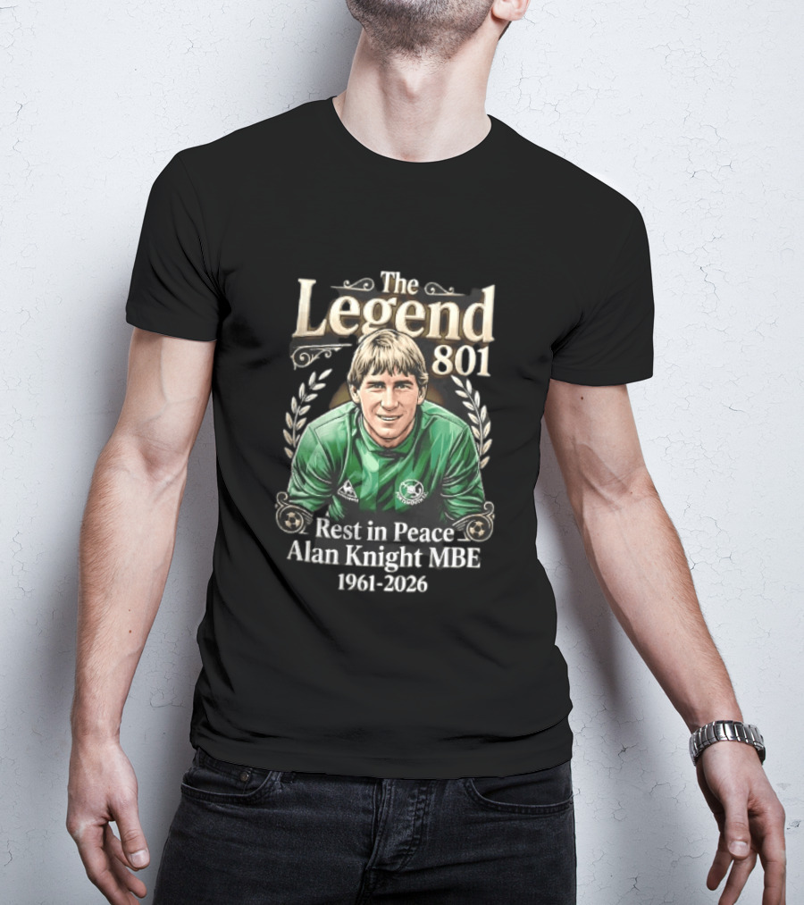Portsmouth FC The Legend 801 Alan Knight MBE 1961 2026 Goalkeeper Laurel Wreath T-Shirt