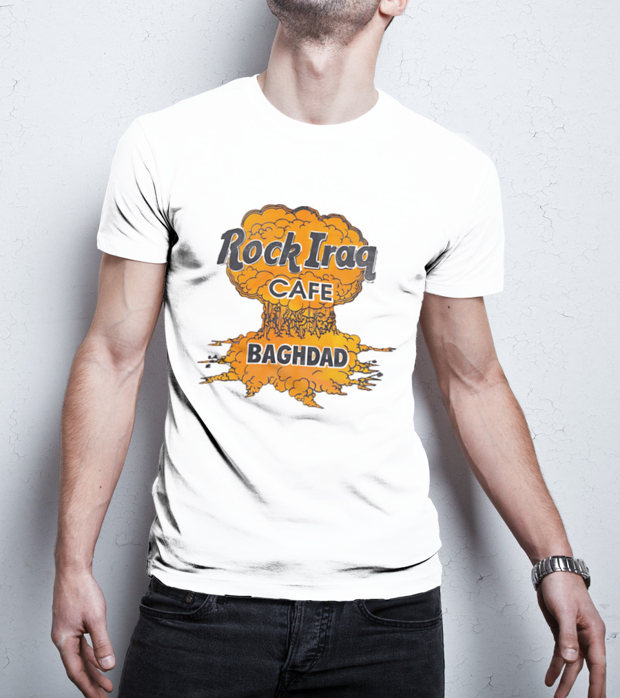 Rock Iraq Cafe Baghdad Nuclear Explosion Cloud T-Shirt