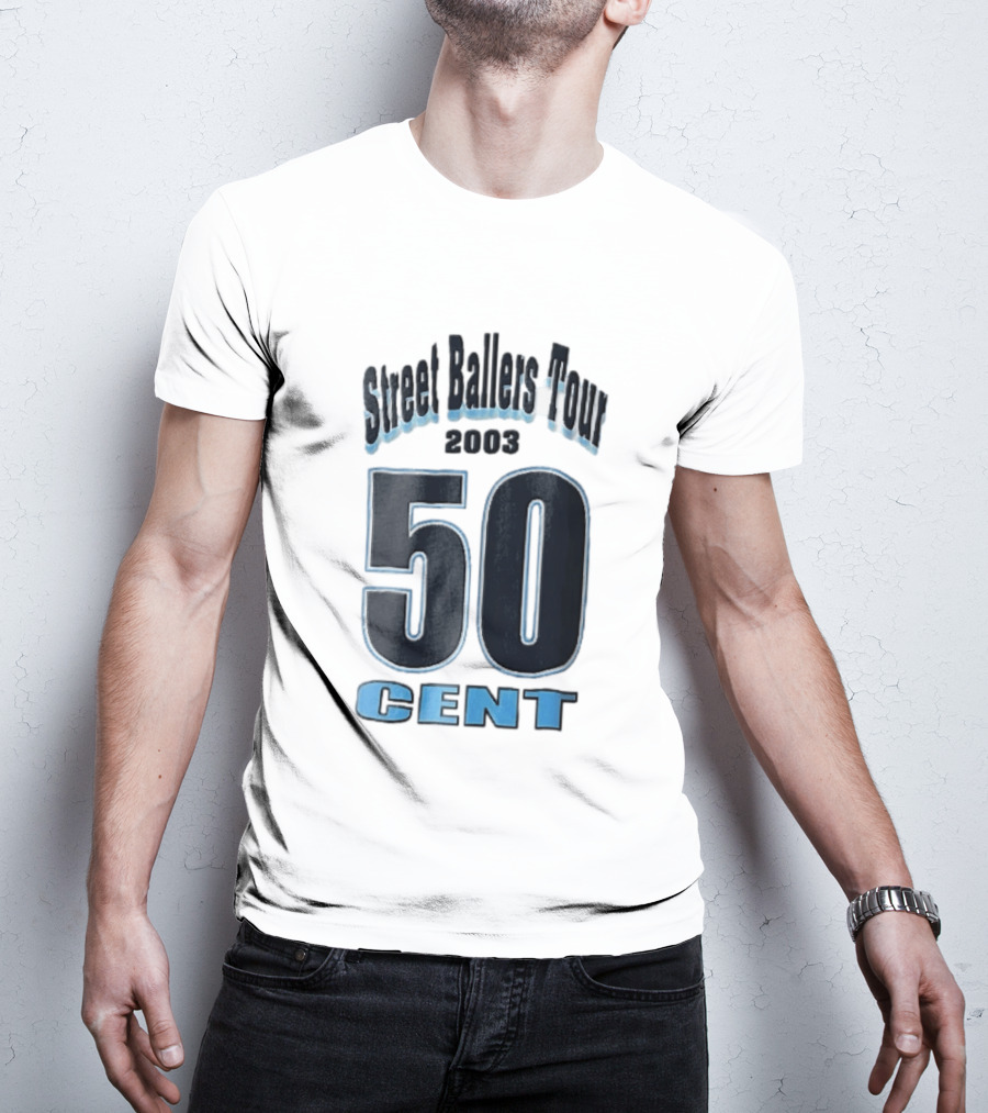 Street Ballers Tour 2003 50 Cent Jersey Number Blue T-Shirt