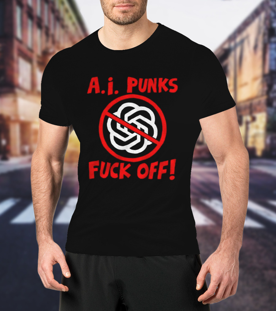 A.I. Punks No Symbol Protest Message T-Shirt