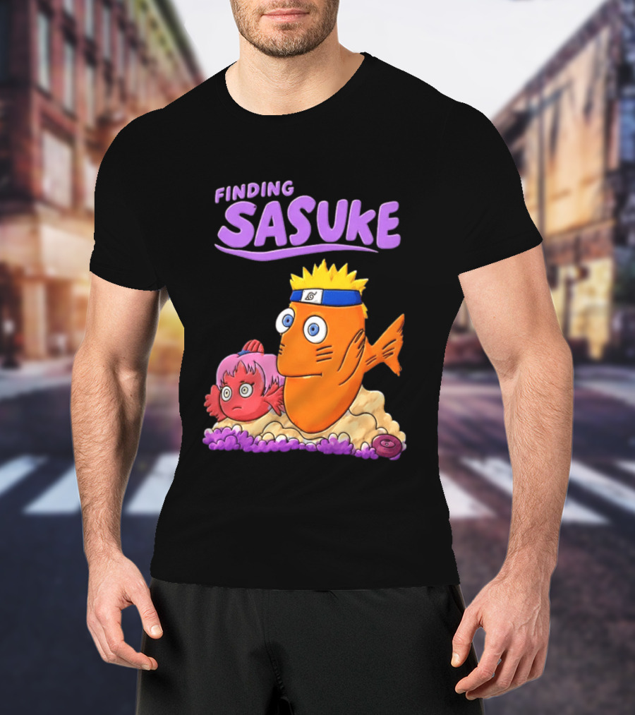 Finding Sasuke With Naruto And Nemo Crossover Adventure T-Shirt