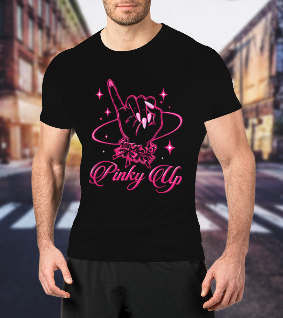 Wildworld Tour 2026 Pinky Up Hand Gesture Sparkling T-Shirt