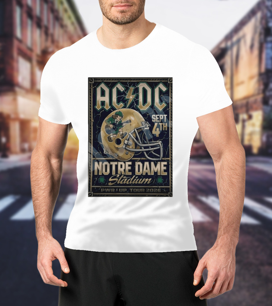 ACDC Notre Dame Stadium September 4th PWR Up Tour 2026 T-Shirt