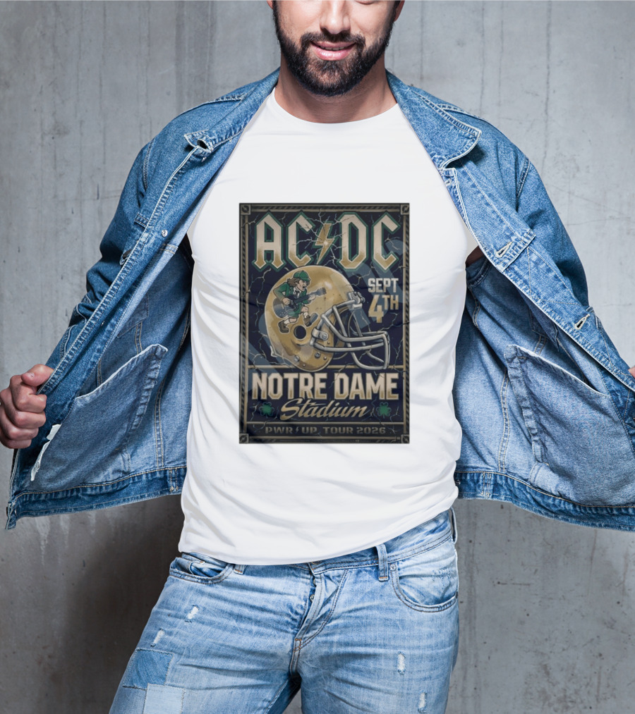 ACDC Notre Dame Stadium September 4th PWR Up Tour 2026 T-Shirt