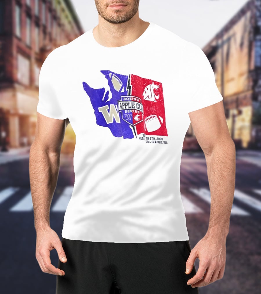 Boeing Apple Cup Series Washington Huskies Vs Cougars Sept 6th 2026 Seattle WA T-Shirt