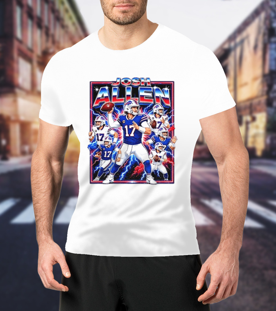 Josh Allen Buffalo Bills Galactic Storm Quarterback 17 T-Shirt
