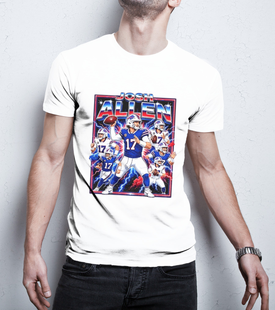 Josh Allen Buffalo Bills Galactic Storm Quarterback 17 T-Shirt