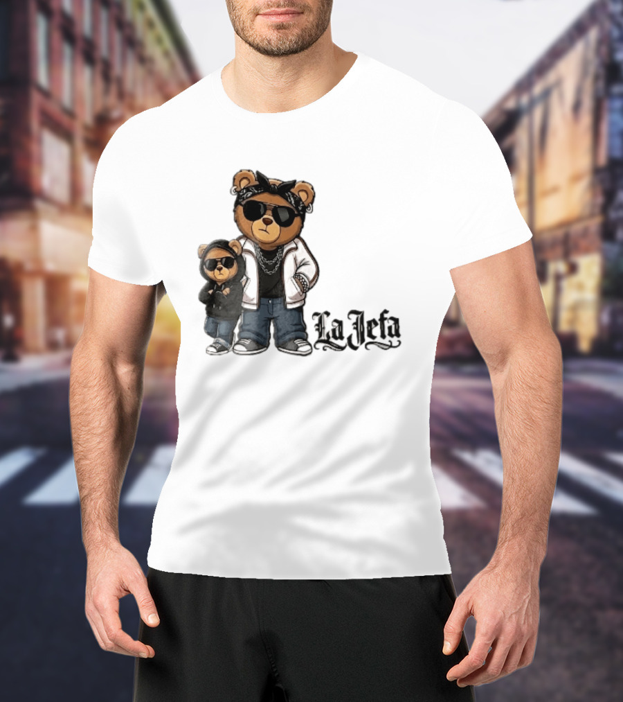 La Jefa Gangster Bears With Bandanas And Sunglasses T-Shirt