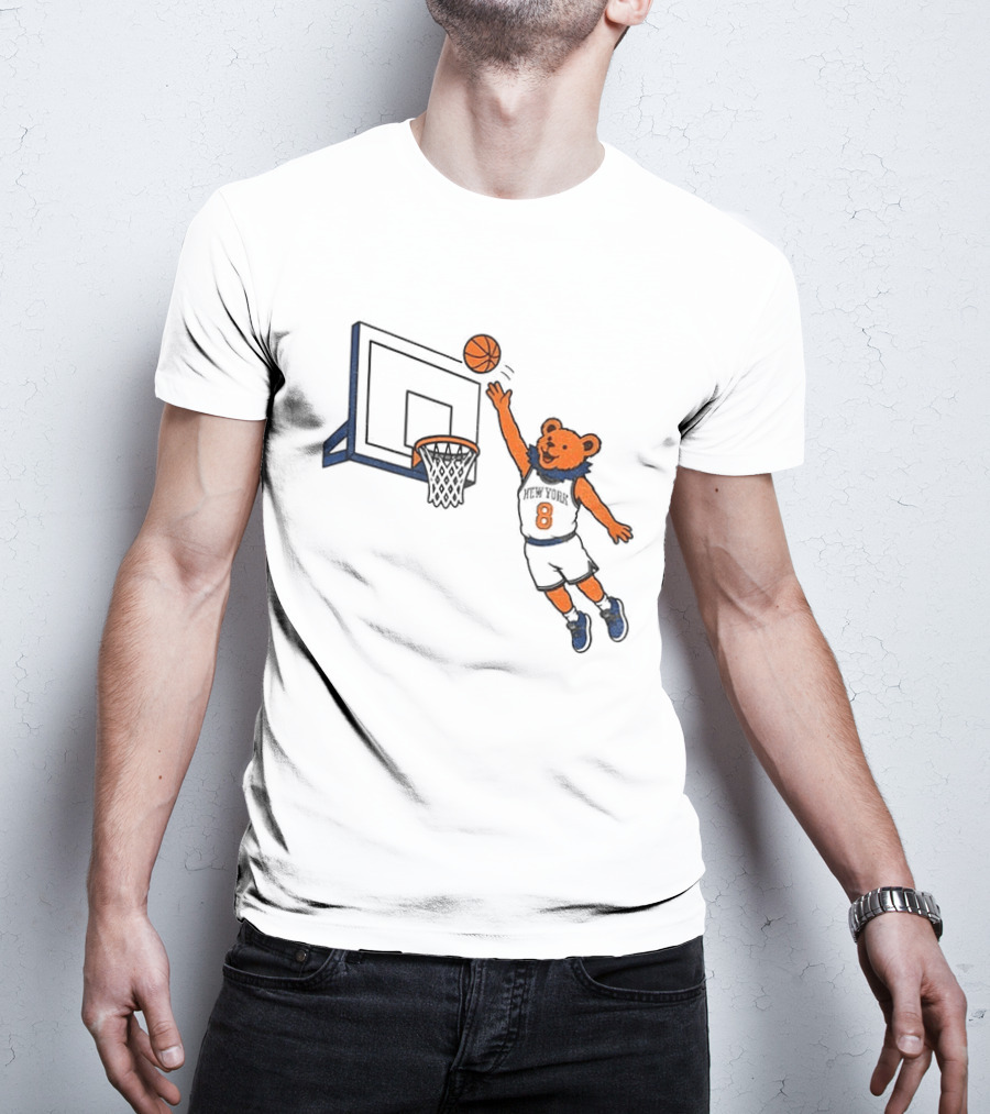 New York Knicks Grateful Dead Dancing Bear Basketball OG Anunoby Tip T-Shirt