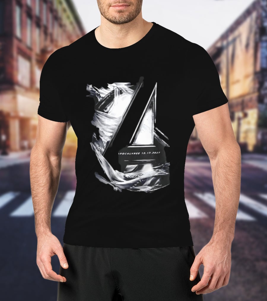 Avengers Apocalypse 12.17.2027 Tower Monochrome T-Shirt