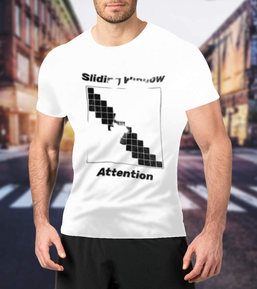 Sliding Window Attention Mechanism Diagram T-Shirt