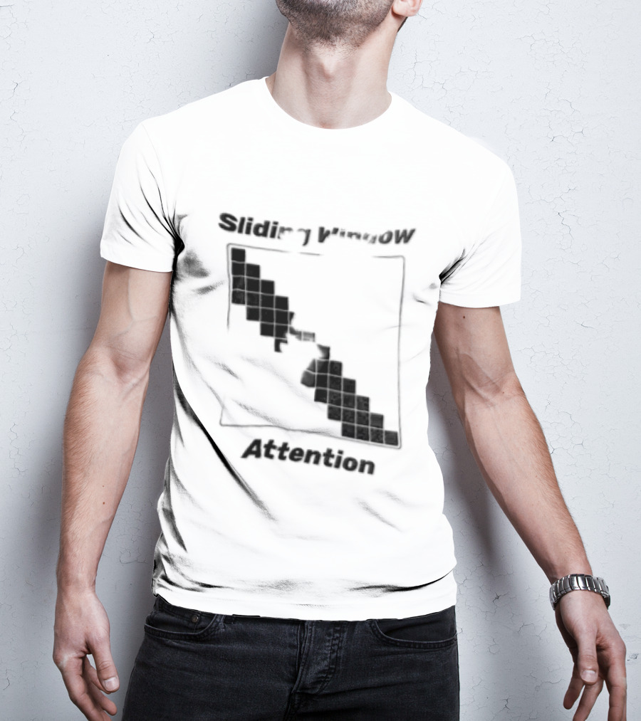 Sliding Window Attention Mechanism Diagram T-Shirt