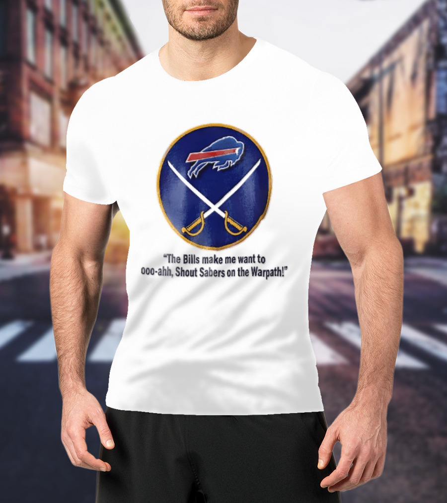 Buffalo Bills Sabers Warpath Shout Ooo Ahh Swords T-Shirt