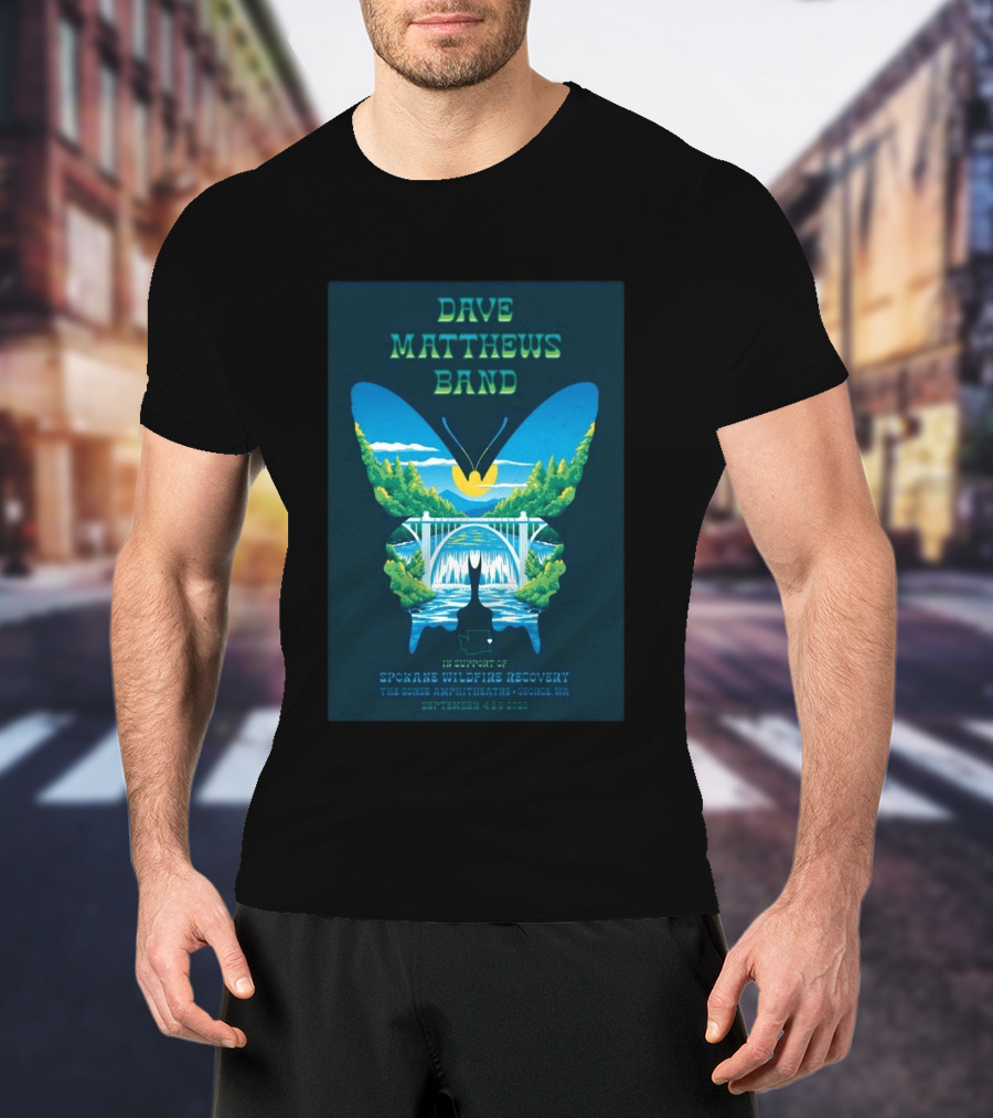 Dave Matthews Band Gorge Amphitheatre George WA September 4 6 2026 Spokane Wildfire Recovery T-Shirt