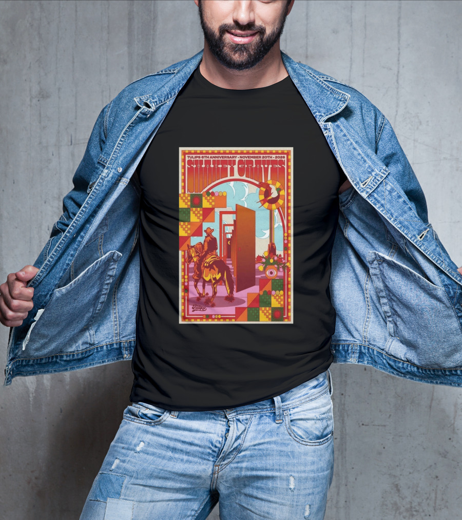 Tulips 6th Anniversary Shakey Graves November 20 2026 Fort Worth Texas Show T-Shirt