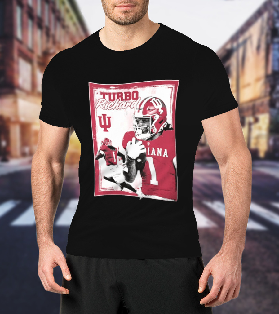 Indiana Hoosiers Turbo Richard #1 Football Powerhouse T-Shirt