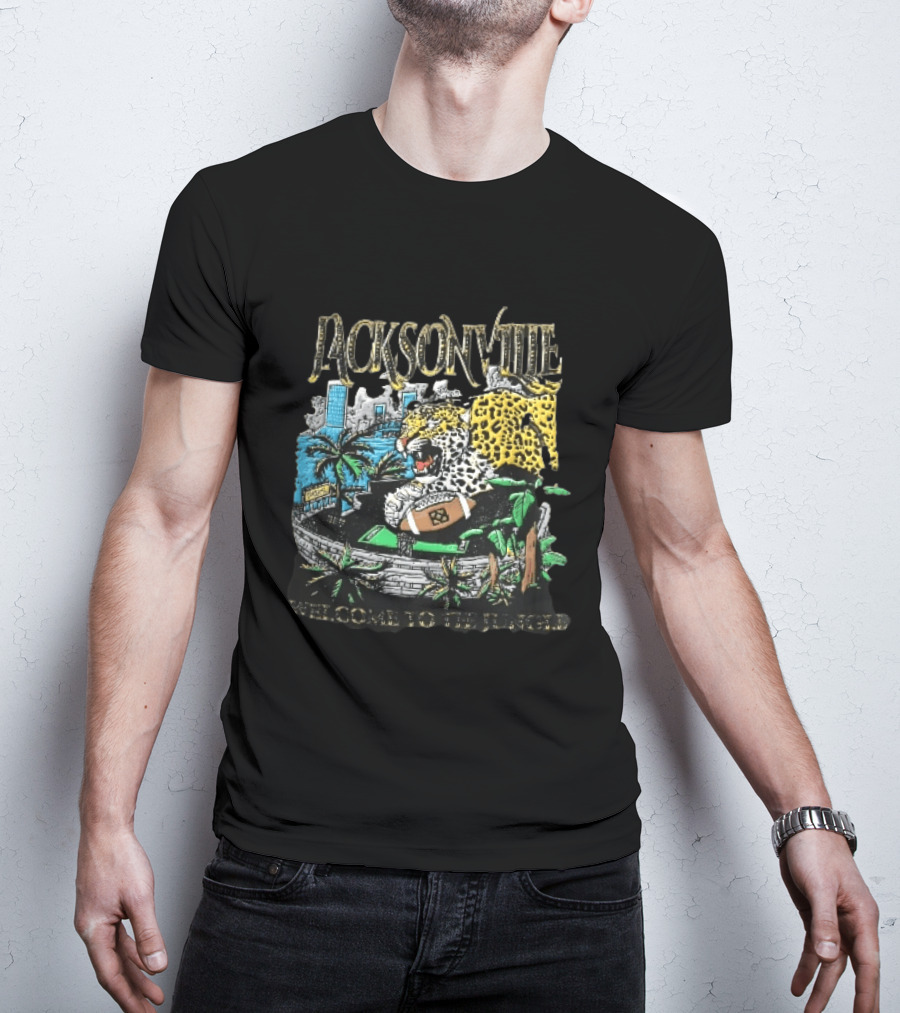Jacksonville Welcome To The Jungle Leopard Football Stadium T-Shirt