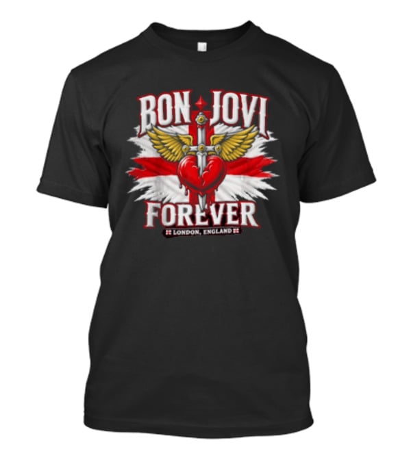 Bon Jovi Forever London England Wings And Sword T-Shirt