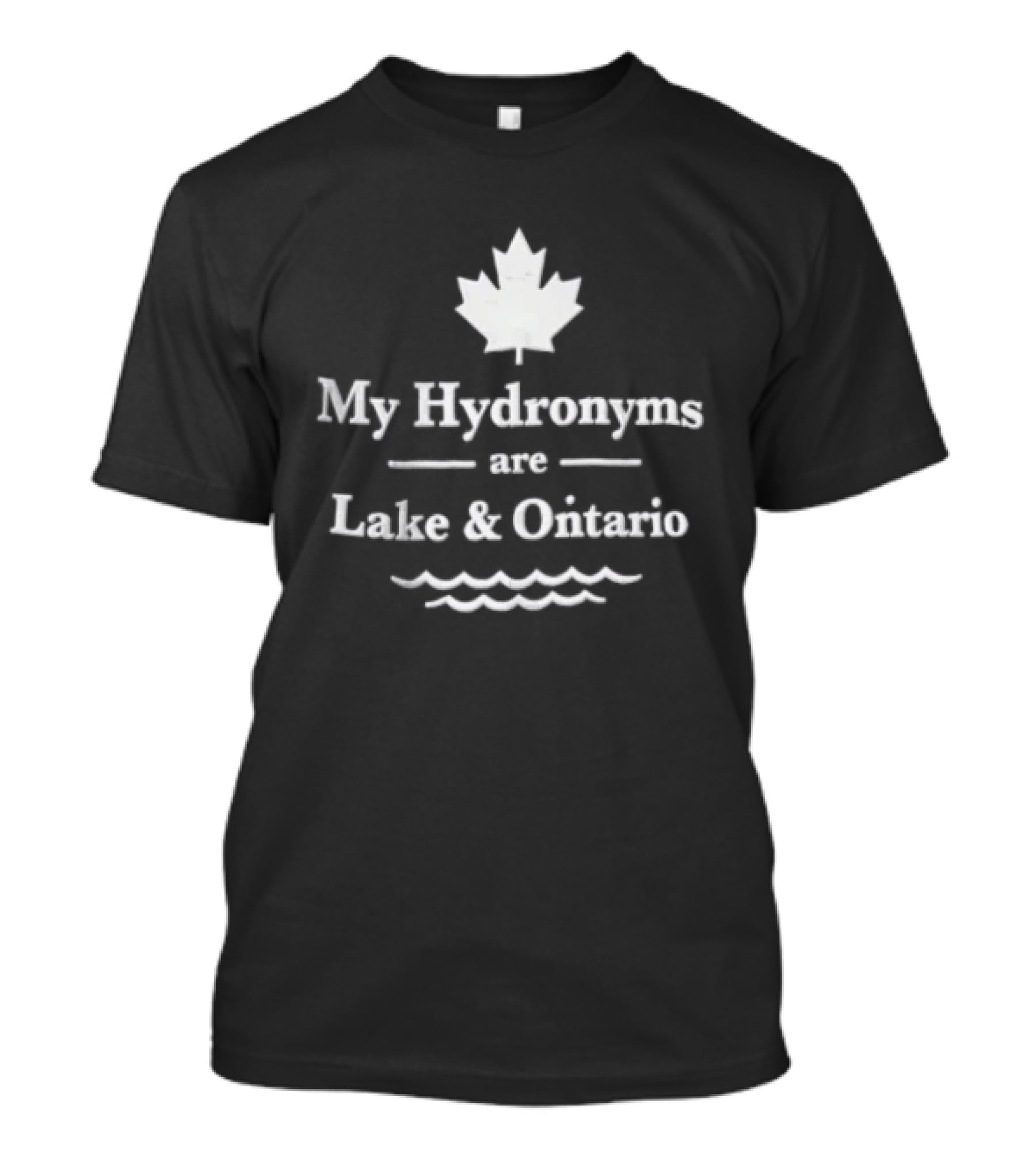 My Hydronyms Are Lake & Ontario Maple Leaf Canada Waves T-Shirt