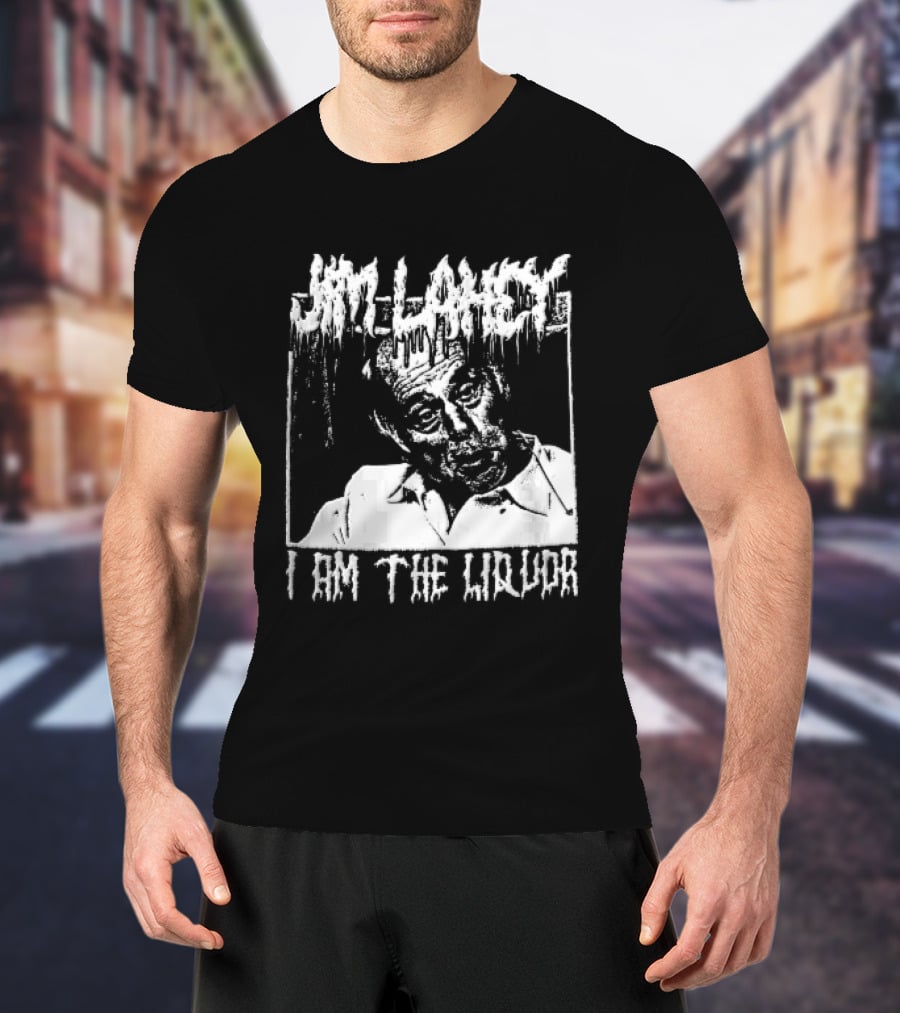 Jim Lahey I Am The Liquor Death Metal Halftone T-Shirt