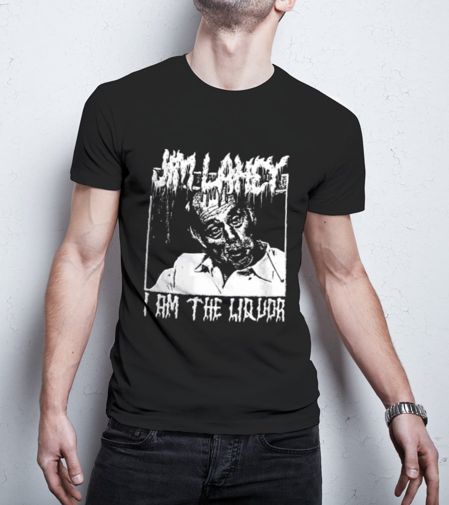 Jim Lahey I Am The Liquor Death Metal Halftone T-Shirt