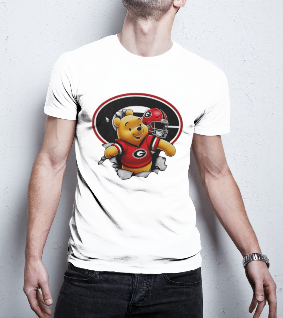 Winnie The Pooh Georgia Bulldogs Football Fan Gear T-Shirt