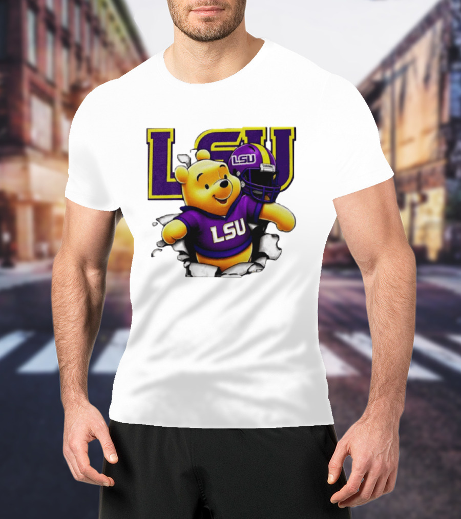 LSU Tigers Winnie The Pooh Football Team T-Shirt