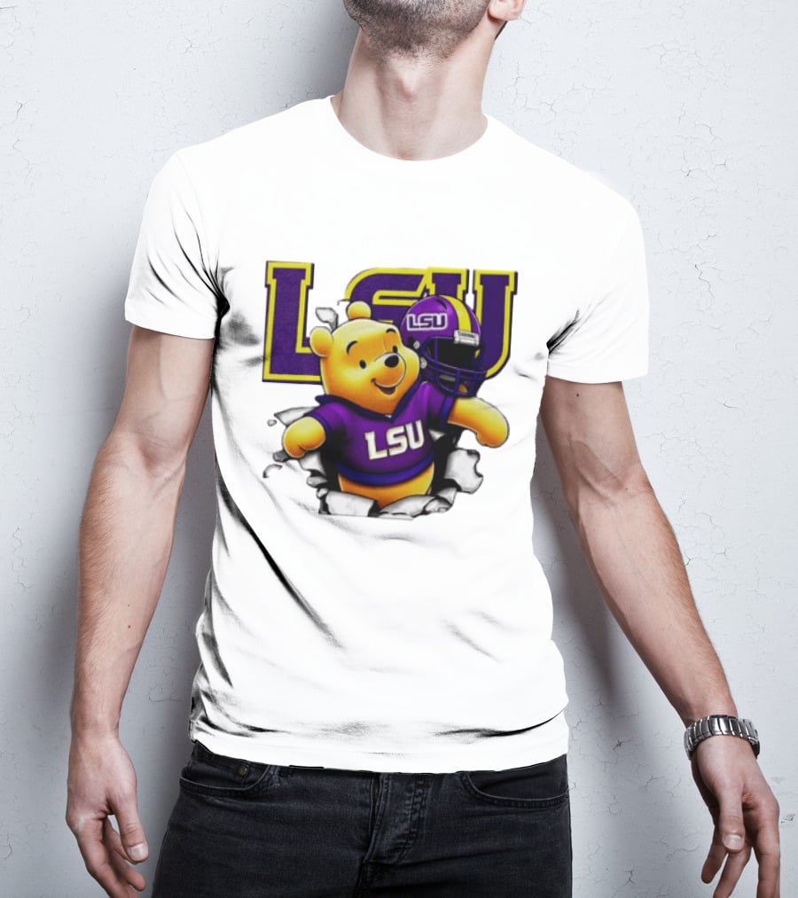 LSU Tigers Winnie The Pooh Football Team T-Shirt
