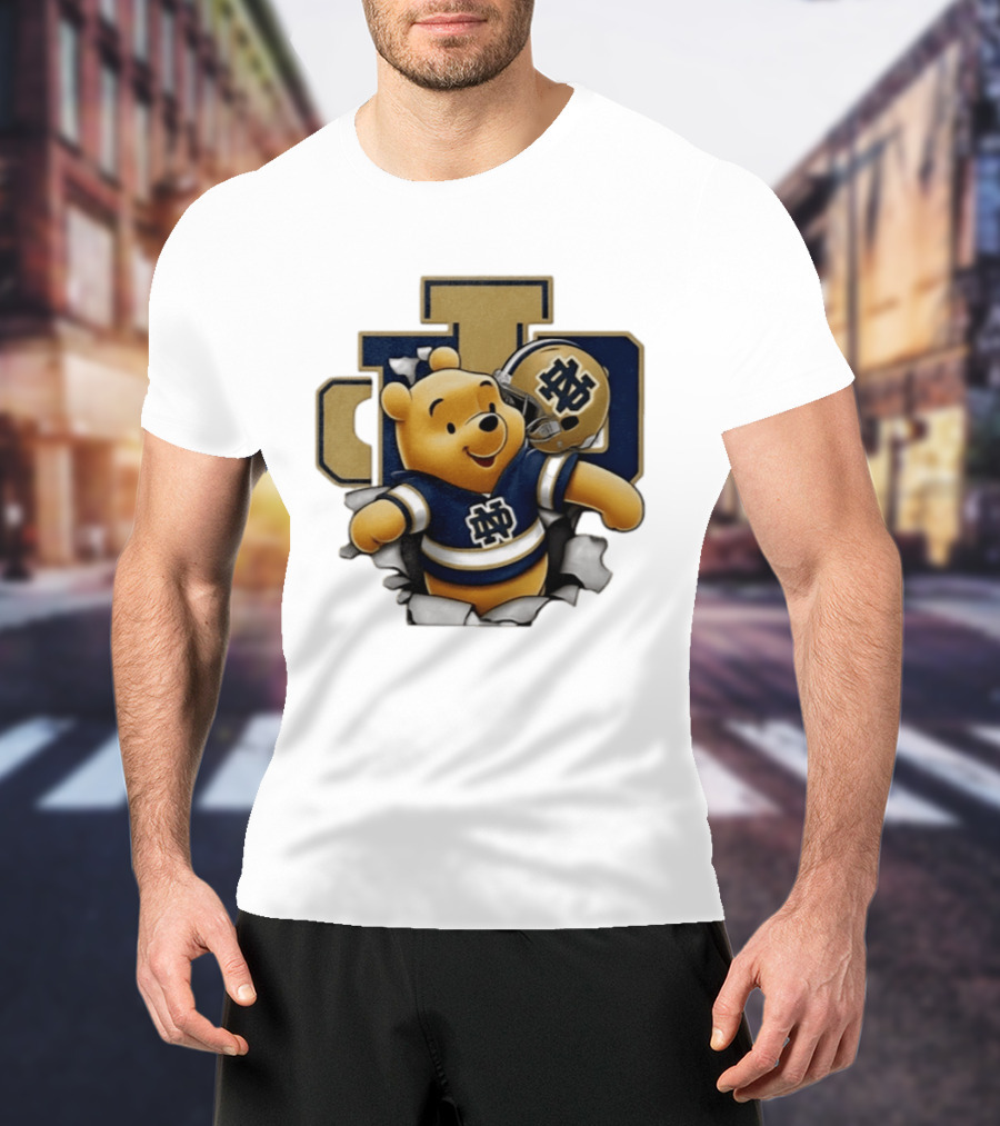 Notre Dame Fighting Irish Winnie The Pooh Football Fan Gear T-Shirt