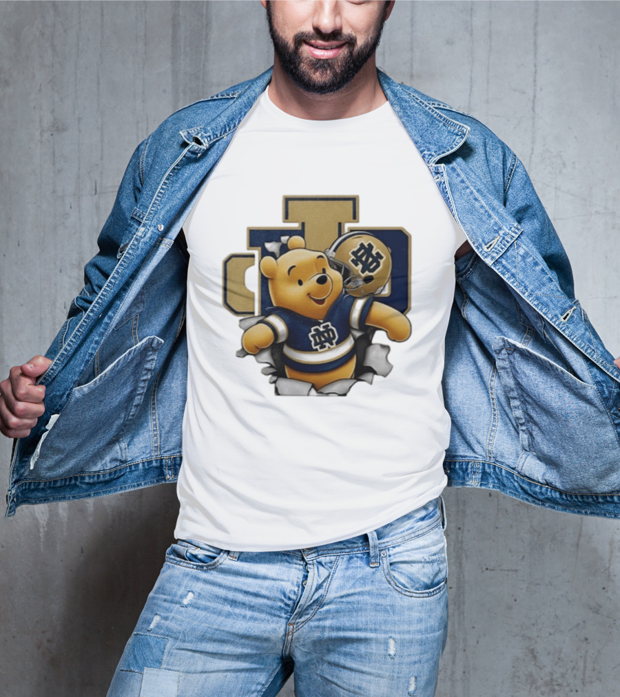 Notre Dame Fighting Irish Winnie The Pooh Football Fan Gear T-Shirt