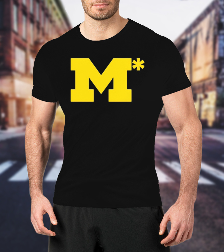 Michigan Wolverines M Asterisk 0.01 Seconds T-Shirt
