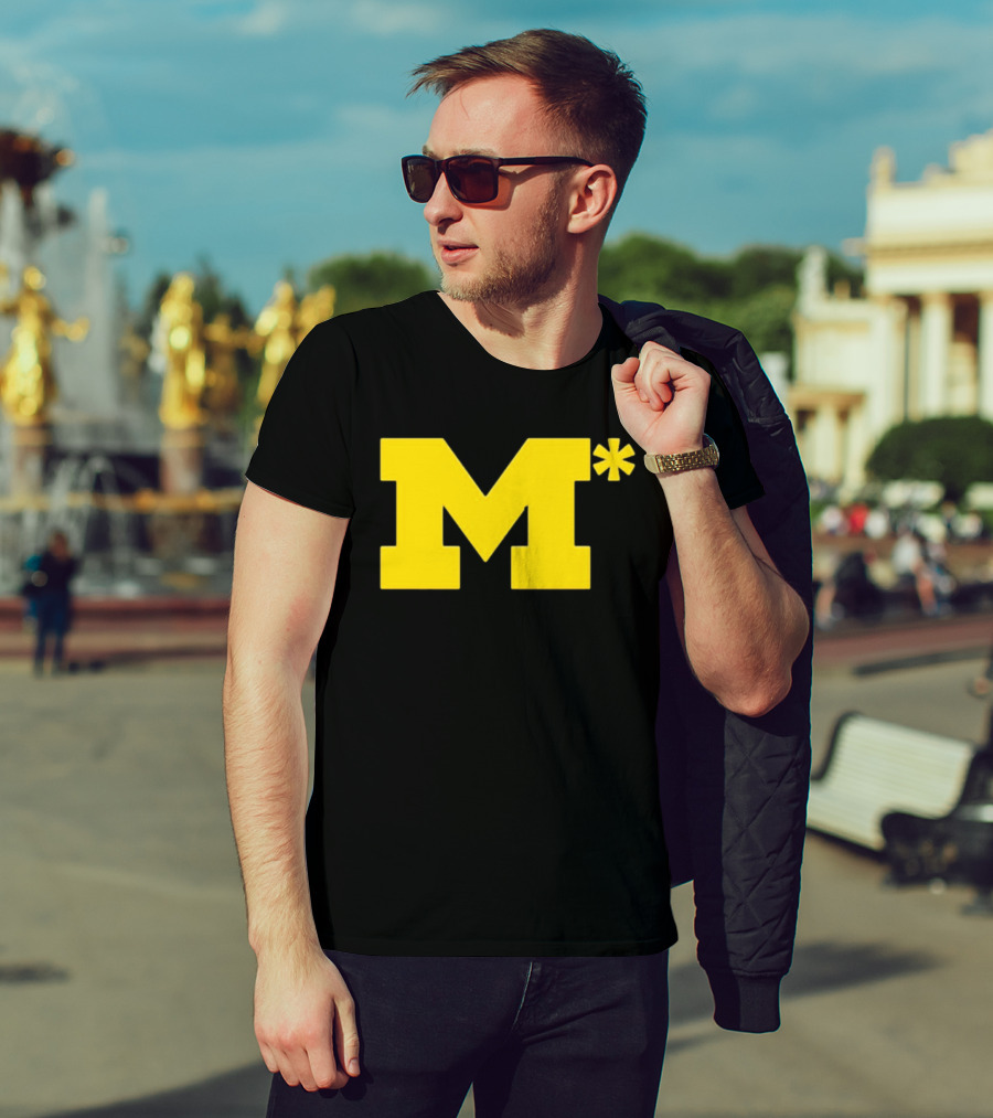 Michigan Wolverines M Asterisk 0.01 Seconds T-Shirt