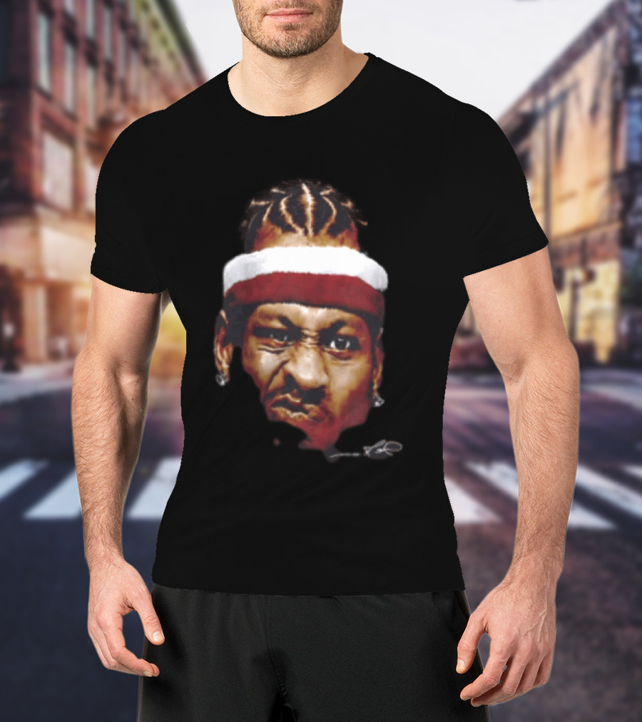 Naomi Osaka Allen Iverson Big Face Collaboration Headband Basketball T-Shirt