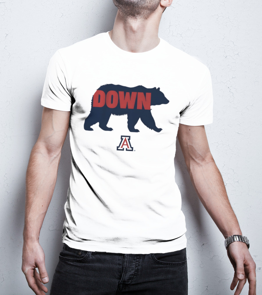 Arizona Wildcats Bear Down 2026 NCAA Men's Basketball Bear Silhouette A T-Shirt