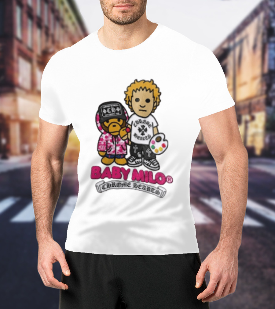 Baby Milo Chrome Hearts Collaboration Graphic Characters T-Shirt