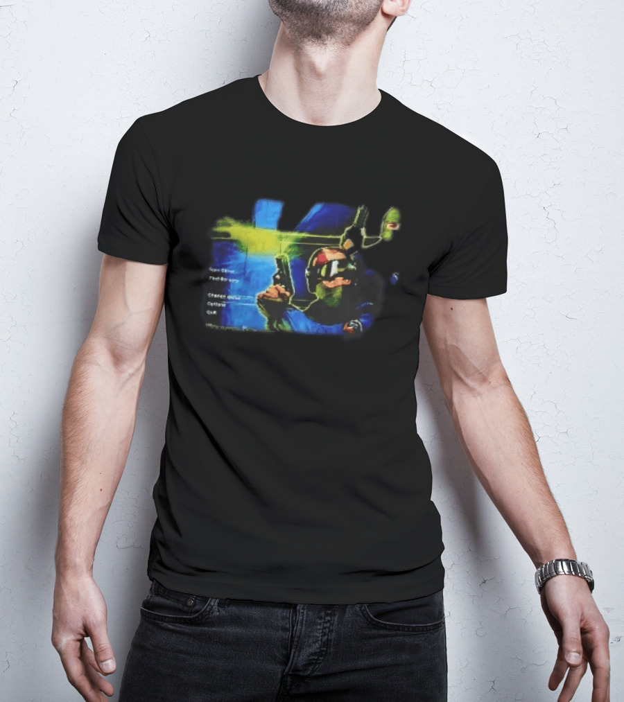 Counter Strike New Game Find Servers Change Options Quit Tactical Soldiers Guns Main Menu Screen T-Shirt