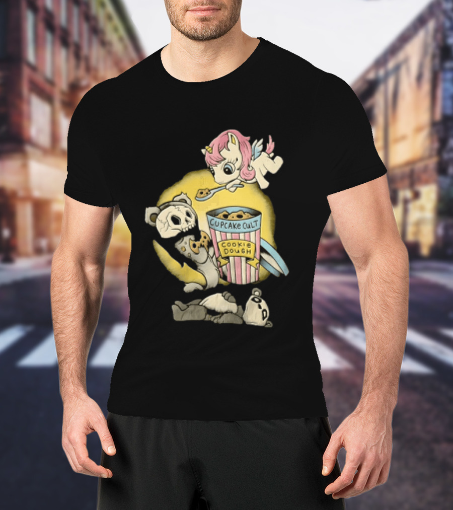 Cupcake Cult Cookie Dough Unicorn Skull Bear T-Shirt