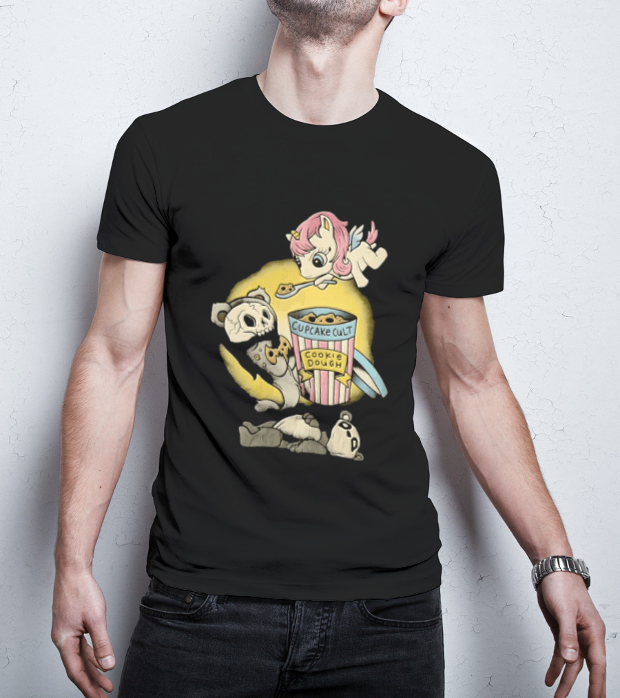 Cupcake Cult Cookie Dough Unicorn Skull Bear T-Shirt