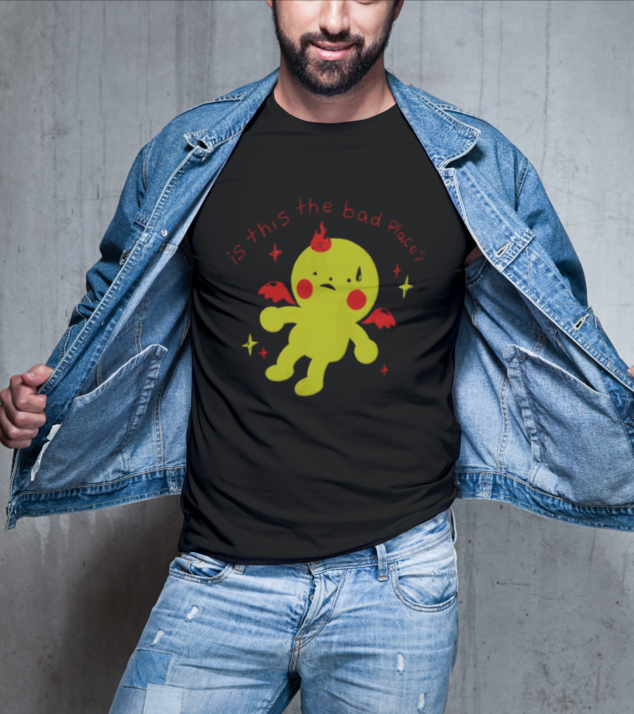 Is This The Bad Place Demon Creature Red Wings Yellow T-Shirt