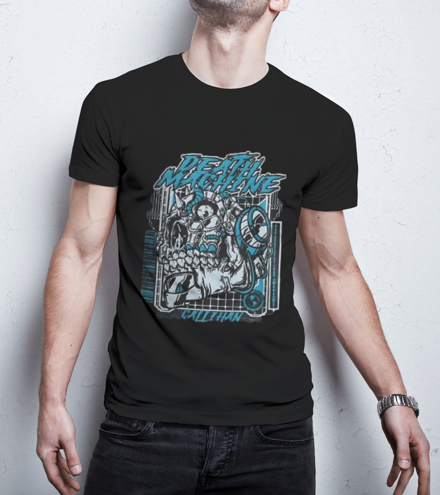 Death Machine Callihan Cyberpunk Skull Circuit Board T-Shirt
