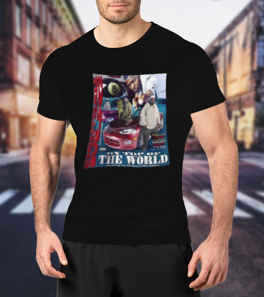 8 Ball On Top Of The World Featuring Mac Mall South Circle Space Age Pimpin Album T-Shirt