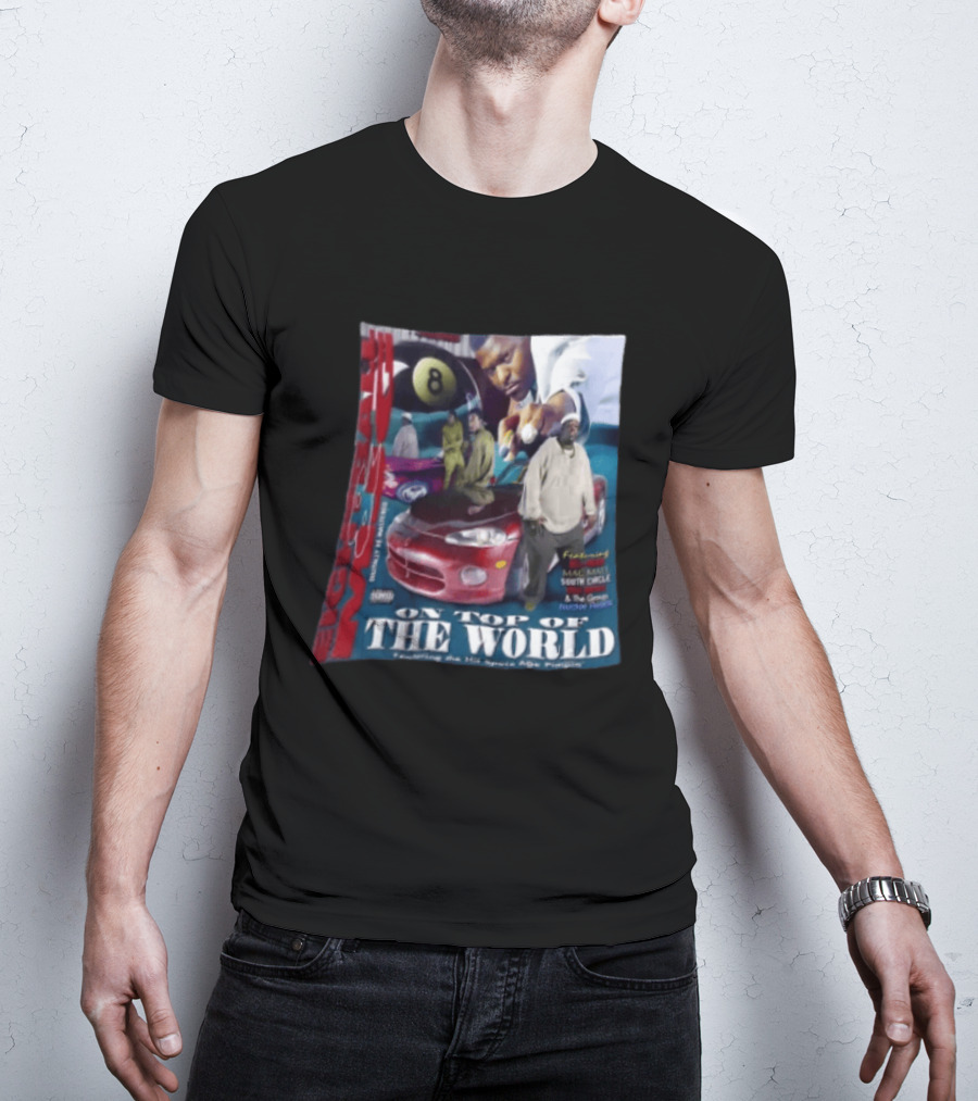 8 Ball On Top Of The World Featuring Mac Mall South Circle Space Age Pimpin Album T-Shirt