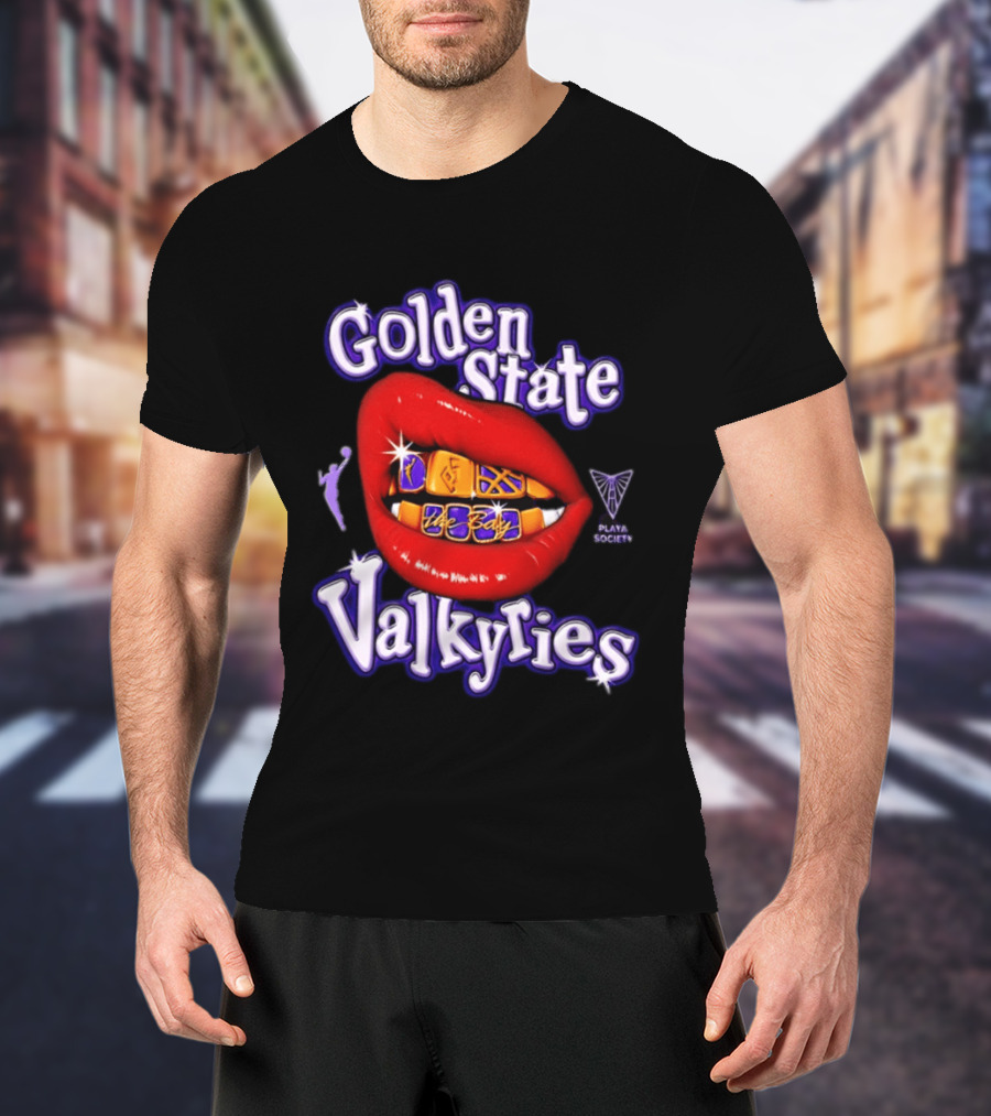 Golden State Valkyries The Bay Playa Society Lip T-Shirt
