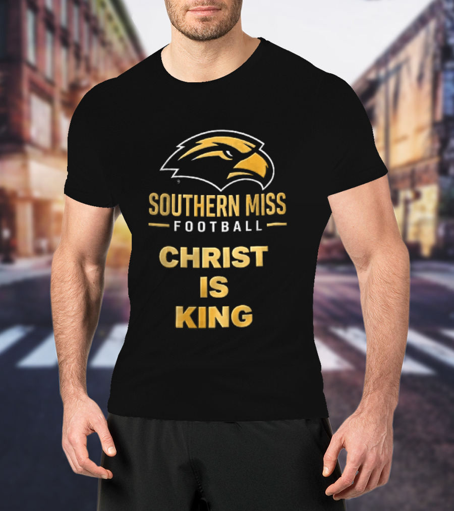 Southern Miss Golden Eagles Football Christ Is King Bird Head T-Shirt