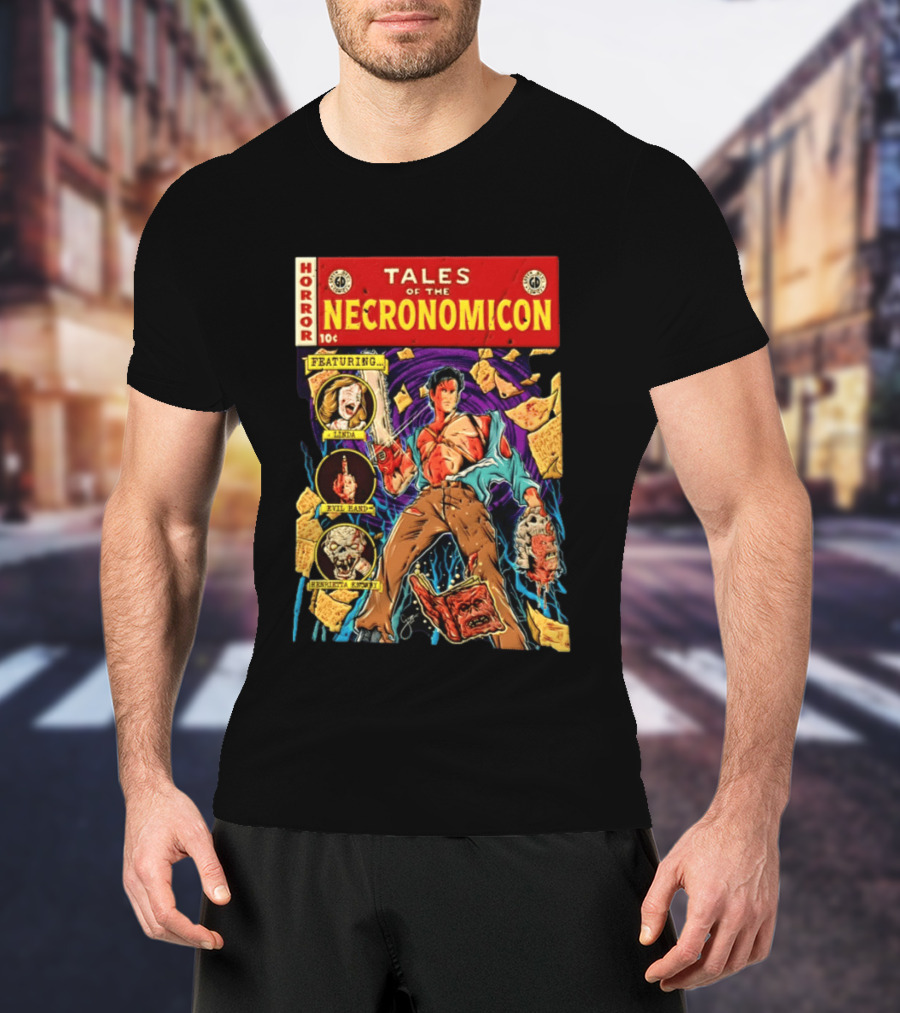 Tales Of The Necronomicon Horror Featuring Linda Evil Hand Henrietta Knoby T-Shirt