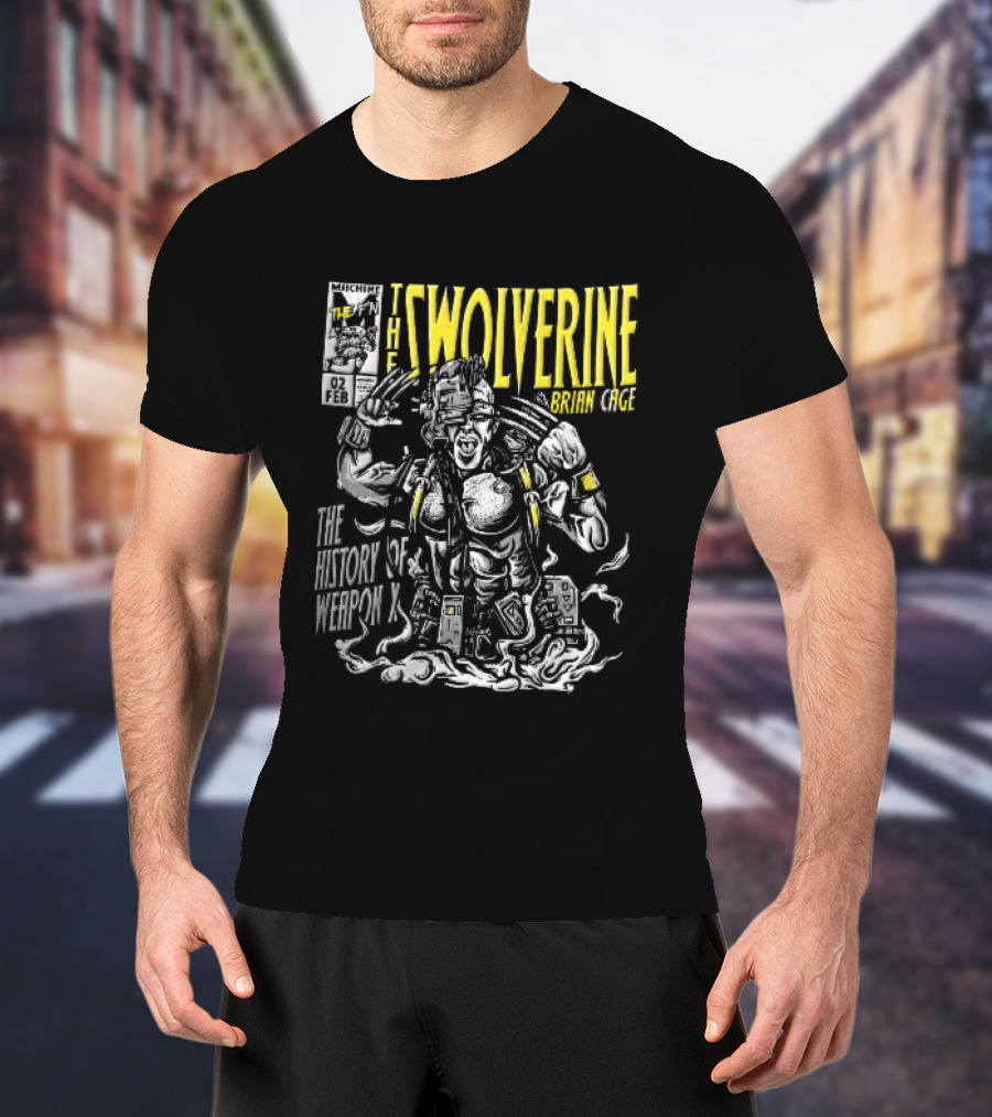 Swolverine Brian Cage History Of Weapon X Muscular Cyborg Claws Comic Cover T-Shirt